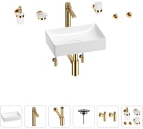Раковина для ванной Wellsee Pure BY Wellsee в наборе 9 в 1 201006278