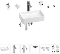 Раковина для ванной Wellsee Pure BY Wellsee в наборе 9 в 1 201006336
