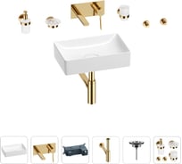 Раковина для ванной Wellsee Pure BY Wellsee в наборе 8 в 1 201006333