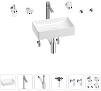 Раковина для ванной Wellsee Pure BY Wellsee в наборе 9 в 1 201006276