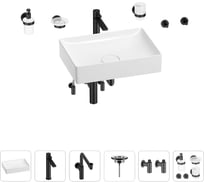 Раковина для ванной Wellsee Pure BY Wellsee в наборе 9 в 1 201006437