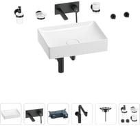 Раковина для ванной Wellsee Pure BY Wellsee в наборе 8 в 1 201006447