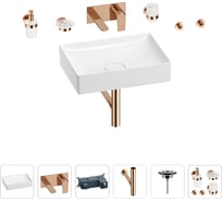 Раковина для ванной Wellsee Pure BY Wellsee в наборе 8 в 1 201006404