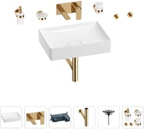Раковина для ванной Wellsee Pure BY Wellsee в наборе 8 в 1 201006403