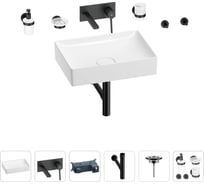 Раковина для ванной Wellsee Pure BY Wellsee в наборе 8 в 1 201006407