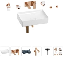 Раковина для ванной Wellsee Pure BY Wellsee в наборе 8 в 1 201006444