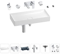 Раковина для ванной Wellsee Pure BY Wellsee в наборе 8 в 1 201006541