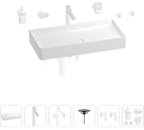 Раковина для ванной Wellsee Pure BY Wellsee в наборе 9 в 1 201006540