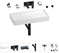 Раковина для ванной Wellsee Pure BY Wellsee в наборе 8 в 1 201006502