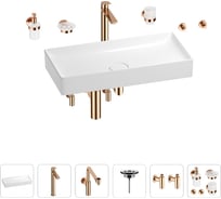 Раковина для ванной Wellsee Pure BY Wellsee в наборе 9 в 1 201006534