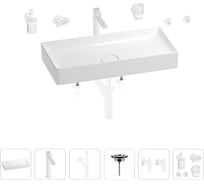 Раковина для ванной Wellsee Pure BY Wellsee в наборе 9 в 1 201006520