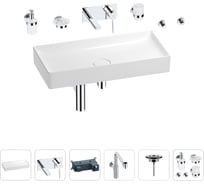 Раковина для ванной Wellsee Pure BY Wellsee в наборе 8 в 1 201006546