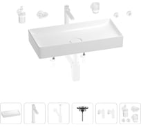 Раковина для ванной Wellsee Pure BY Wellsee в наборе 9 в 1 201006480