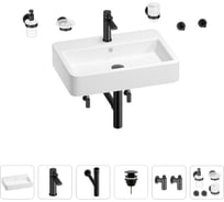 Раковина для ванной Wellsee Halcyon в наборе 9 в 1 201006577