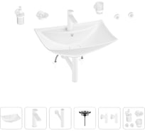 Раковина для ванной Wellsee Cerulean в наборе 9 в 1 201006775