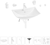 Раковина для ванной Wellsee Cerulean в наборе 9 в 1 201006785