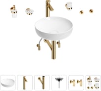 Раковина для ванной Wellsee Chalice Perfection в наборе 9 в 1 201006168