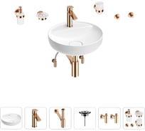 Раковина для ванной Wellsee Chalice Perfection в наборе 9 в 1 201006229
