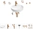 Раковина для ванной Wellsee Chalice Perfection в наборе 9 в 1 201006229 1