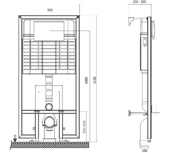 Инсталляция BETTOSERB Sava Fix Slim в комплекте клавиша смыва хром глянец SET4 SET40006473