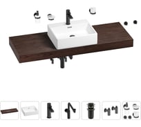 Комплект мебели для ванной комнаты с раковиной Wellsee Genuine Tree 201018727