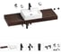 Комплект мебели для ванной комнаты с раковиной Wellsee Genuine Tree 201018727 1
