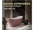 Отдельно стоящая акриловая ванна Teymi Ellie 170x80x73, розовая матовая T130117 ЦБ-00268804 2