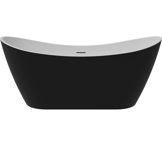 Отдельно стоящая акриловая ванна Teymi Ellie 170x80x73, чёрная матовая T130118 ЦБ-00268806