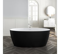 Отдельно стоящая акриловая ванна Teymi Lina 170x76x58, чёрная матовая T130104 ЦБ-00268818