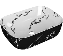 Умывальник Point Вега 46 прямоугольный, белый и черный PN43711WB