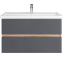 Подвесная тумба Sanstar Инфинити 100 с раковиной фостер 100 (комплект)  412.1-1.4.1.КФОС