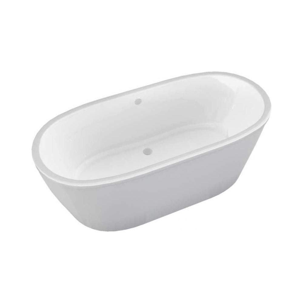 Отдельно стоящая ванна Aima Tondo 174x80 см, с подсветкой, белая ...