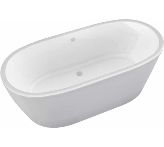 Отдельно стоящая ванна Aima Tondo 174x80 см, с подсветкой, белая 01тон17480с