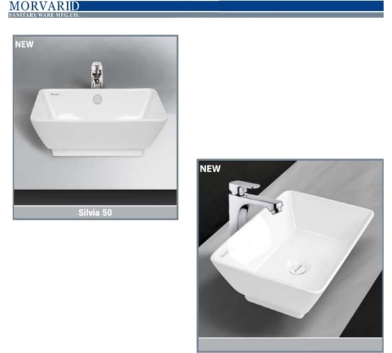 Накладная фарфоровая раковина MORVARID Silvia Top Counter 50 см. 1366850