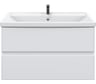 Подвесная тумба велья 100 с раковиной фостер 100 (комплект) для ванной комнаты Sanstar белая 63.2-1.4.1.КФОС