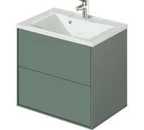 Подвесная тумба с раковиной ИТАНА Mia 65 642x443x581 зеленый матовый 4657792955054