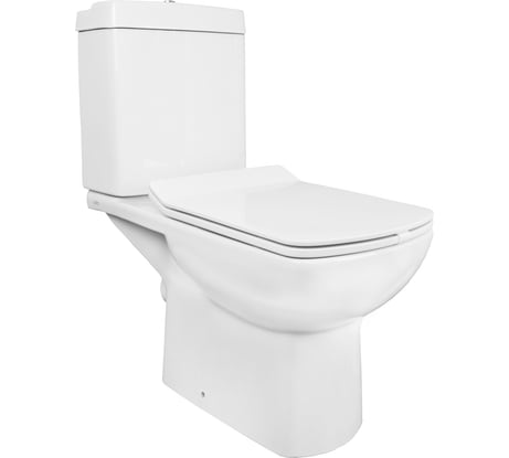 Унитаз-компакт Creo Ceramique TOURS безободковый, тонкая крышка, микролифт, металлические быстросъемные крепления 00079440