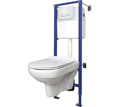 Комплект Cersanit CITY NEW CLEAN ON S-SET-CITYC/LPRO/S-DL/In-Wg-w, 00000069184