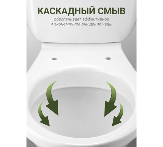 Унитаз-компакт Santek БРИЗ 1.WH30.2.138, 00000040414 1WH302138
