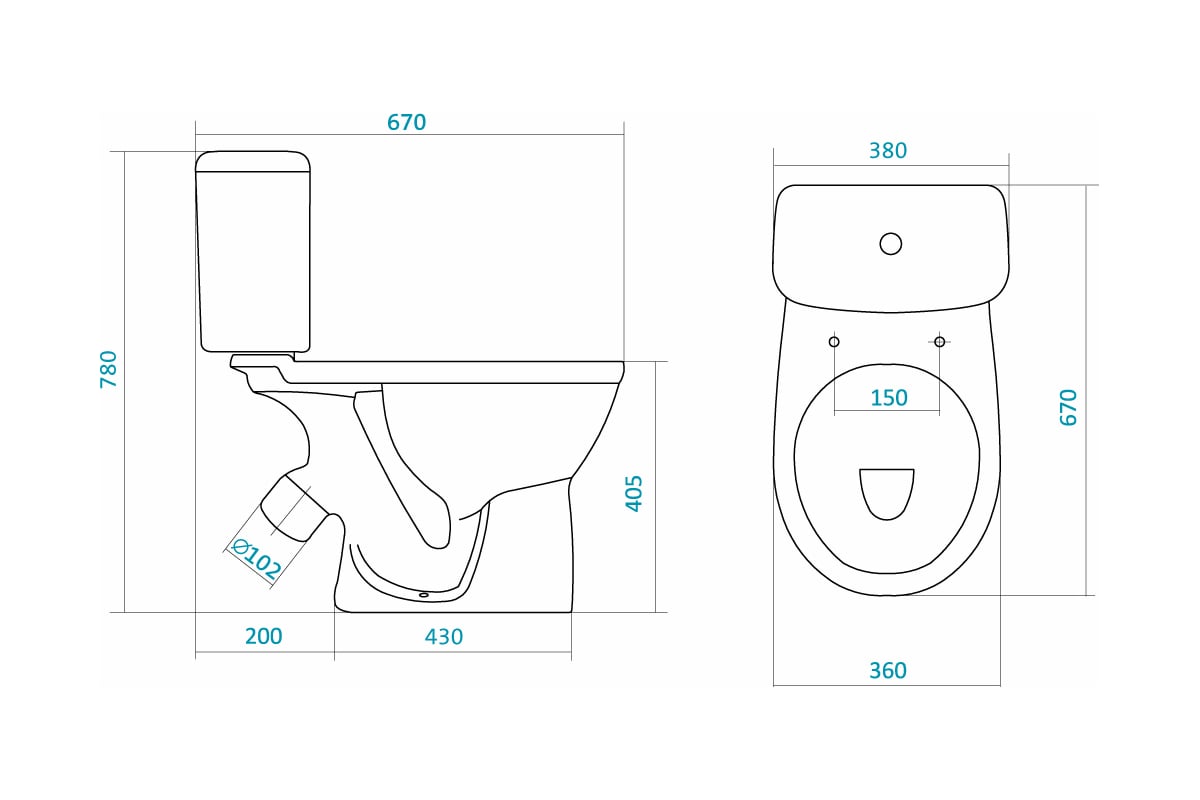 Унитаз-компакт Santek БОРЕАЛЬ 1.WH30.2.146, 00000042789 - выгодная цена ...
