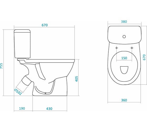 Унитаз-компакт Santek БОРЕАЛЬ 1.WH30.2.144, 00000042062 - выгодная цена ...