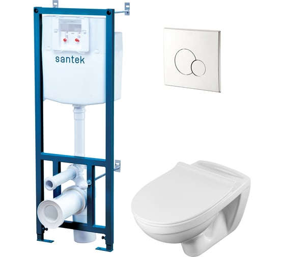 Унитаз Santek БОРЕАЛЬ ПЭК подвесной, с сиденьем soft close 1.WH50.1.544, 00000067921 1WH501544 1