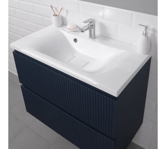 Подвесная тумба с раковиной ИТАНА Кate 80 787x444x640 океания 4657792957539
