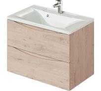 Подвесная тумба с раковиной ИТАНА Мишель 75 742x445x550 лиственница приморская  4657810330764