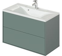 Подвесная тумба с раковиной ИТАНА Мia 90 897x447x580 зеленый матовый 4657792952626