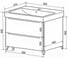 Комплект Azario LOTOS тумба 80/2 Н (820x475x835) напольная с раковиной Monte 80 00081987 5