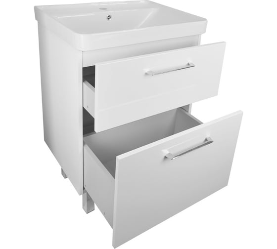 Комплект Azario тумба Ника 60 Н (586x640x456) с раковиной Monte 60 00082788