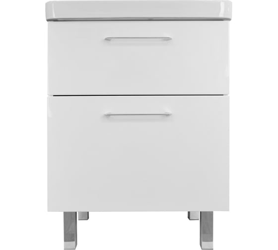 Комплект Azario тумба Ника 60 Н (586x640x456) с раковиной Monte 60 00082788
