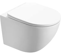 Подвесной безободковый унитаз Azario MORANO в комплекте с сиденьем микролифт, размер 480x370x370 мм 00080918