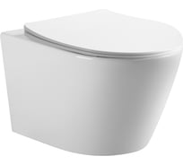 Подвесной безободковый унитаз Azario VENTO c сиденьем микролифт дюропласт AZ-1046 480x360x350 мм 00087440